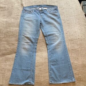 Lucky Brand Dungarees Vintage Light Blue Flare Jeans